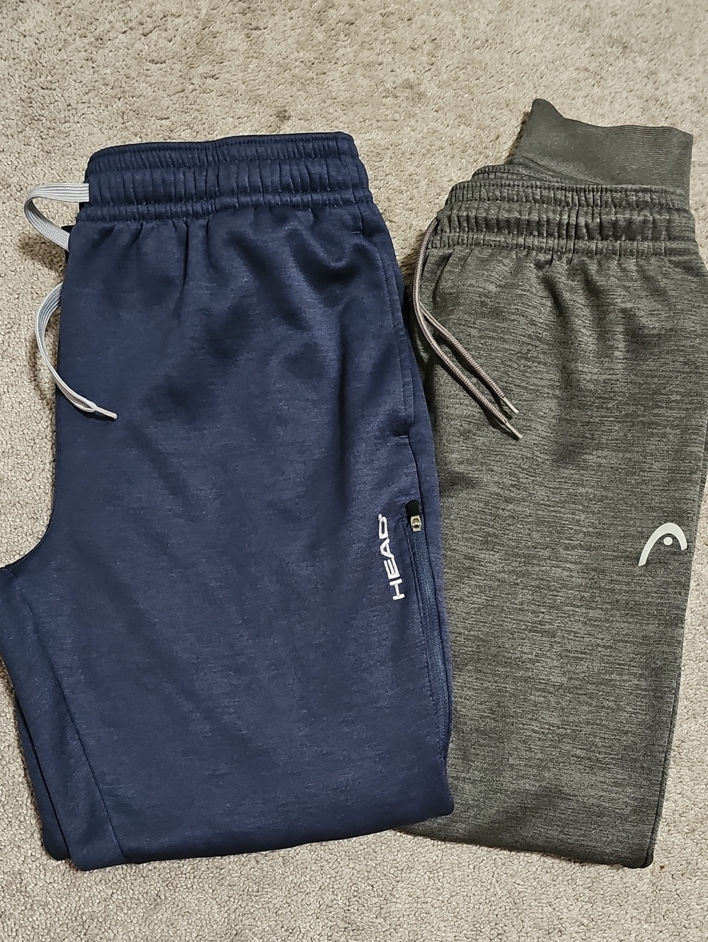 Head Athletic Jogger Sweatpants Set Of 2 Gray/Navy Size Large